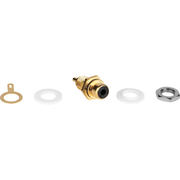 Main product image for Chassis Mount Gold Plated Hex Nut RCA Jacks 2-Pair091-1122